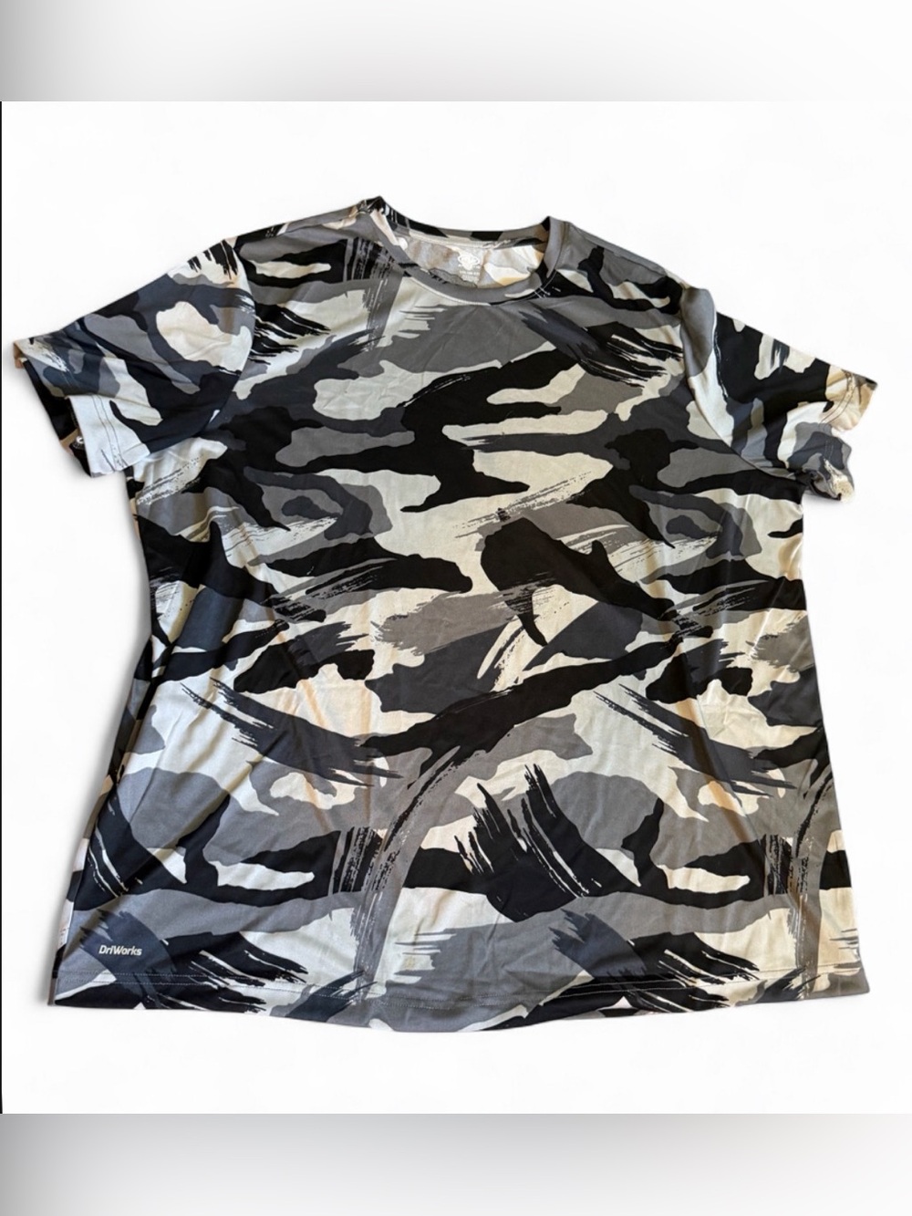 Athletic Works Gray & Black Camo Performance Tee